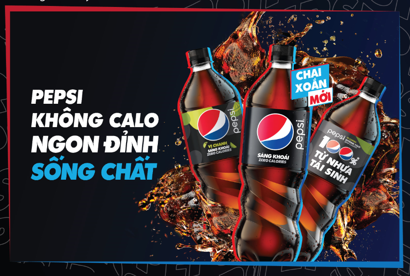 Suntory PepsiCo Việt Nam ra mắt sản phẩm Pepsi Không Calo với bao bì 100% từ nhựa tái sinh